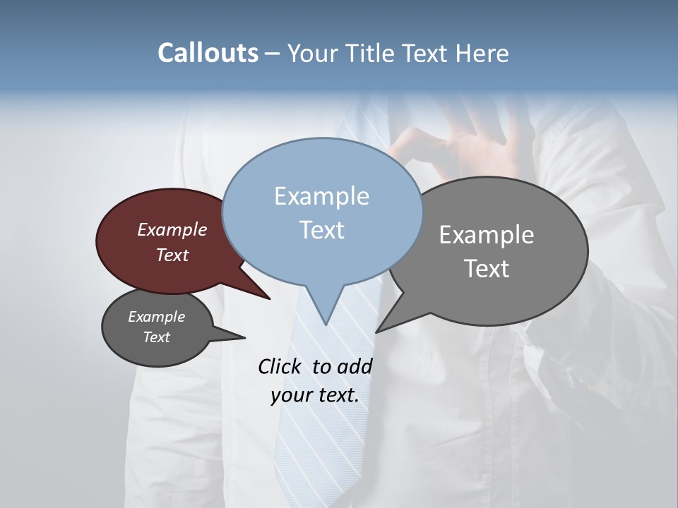 A Man In A White Shirt And Blue Tie Making The Vulcan Sign PowerPoint Template