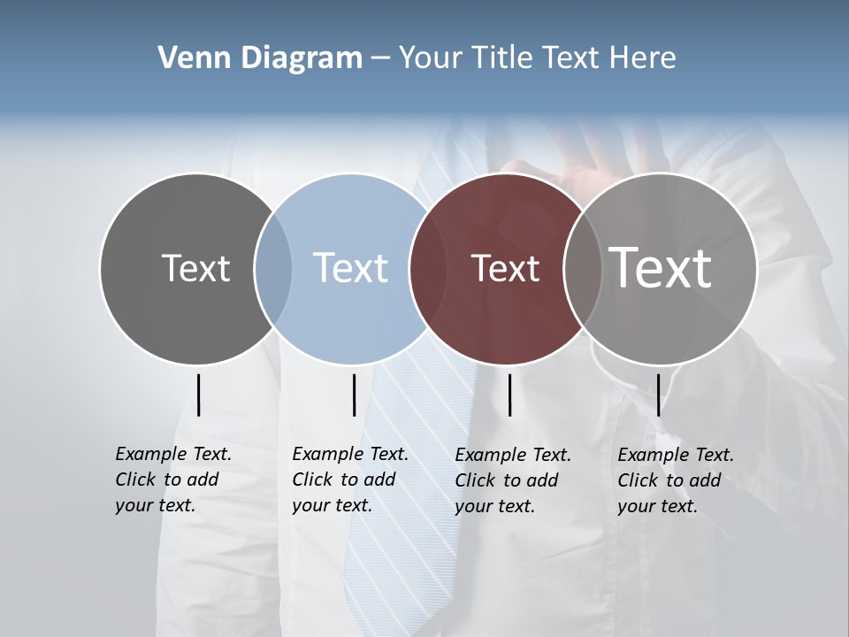 A Man In A White Shirt And Blue Tie Making The Vulcan Sign PowerPoint Template