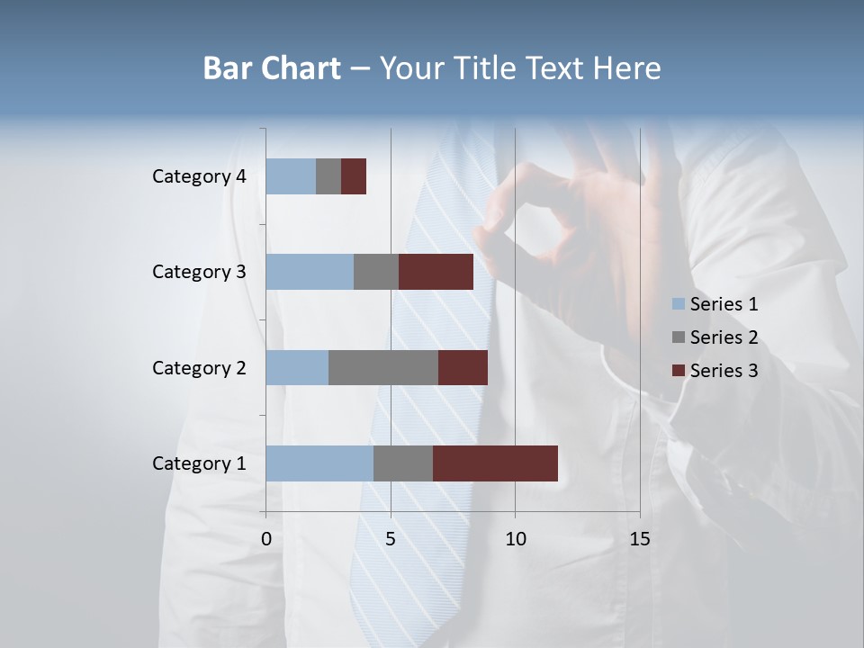 A Man In A White Shirt And Blue Tie Making The Vulcan Sign PowerPoint Template