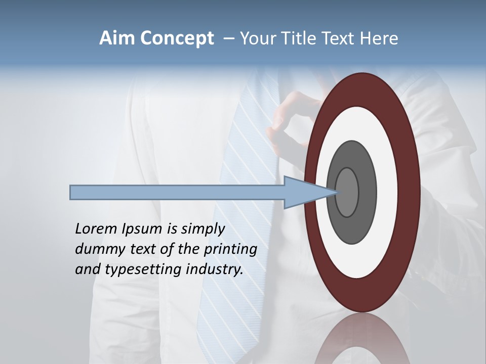 A Man In A White Shirt And Blue Tie Making The Vulcan Sign PowerPoint Template