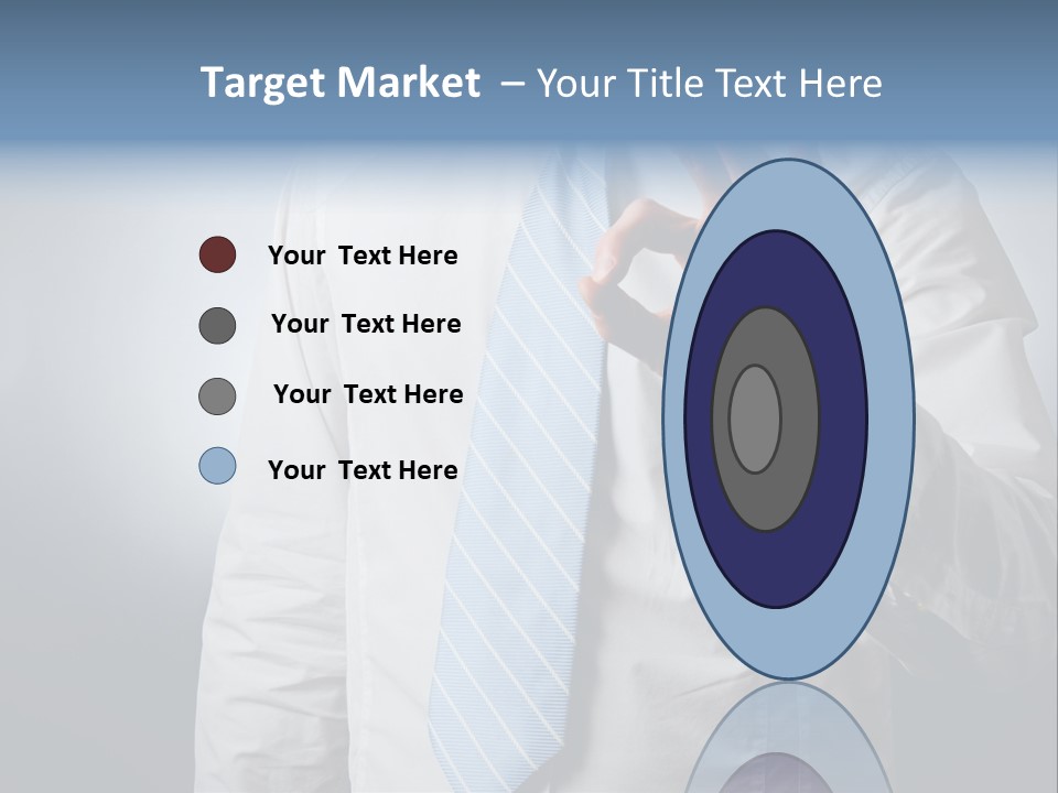 A Man In A White Shirt And Blue Tie Making The Vulcan Sign PowerPoint Template