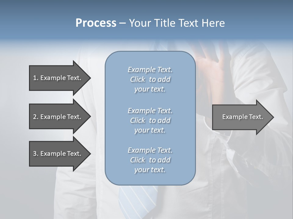 A Man In A White Shirt And Blue Tie Making The Vulcan Sign PowerPoint Template