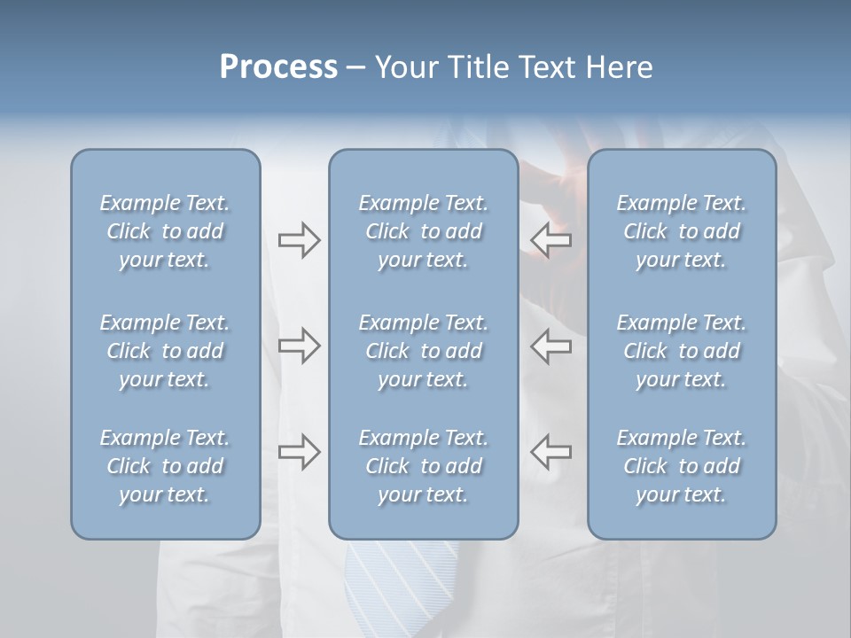 A Man In A White Shirt And Blue Tie Making The Vulcan Sign PowerPoint Template