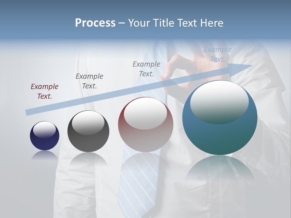 A Man In A White Shirt And Blue Tie Making The Vulcan Sign PowerPoint Template