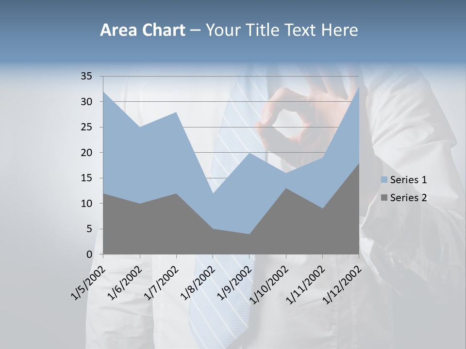 A Man In A White Shirt And Blue Tie Making The Vulcan Sign PowerPoint Template