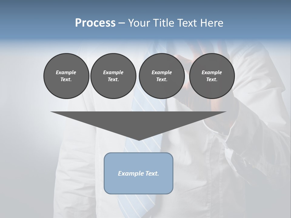 A Man In A White Shirt And Blue Tie Making The Vulcan Sign PowerPoint Template