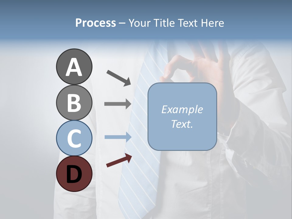 A Man In A White Shirt And Blue Tie Making The Vulcan Sign PowerPoint Template