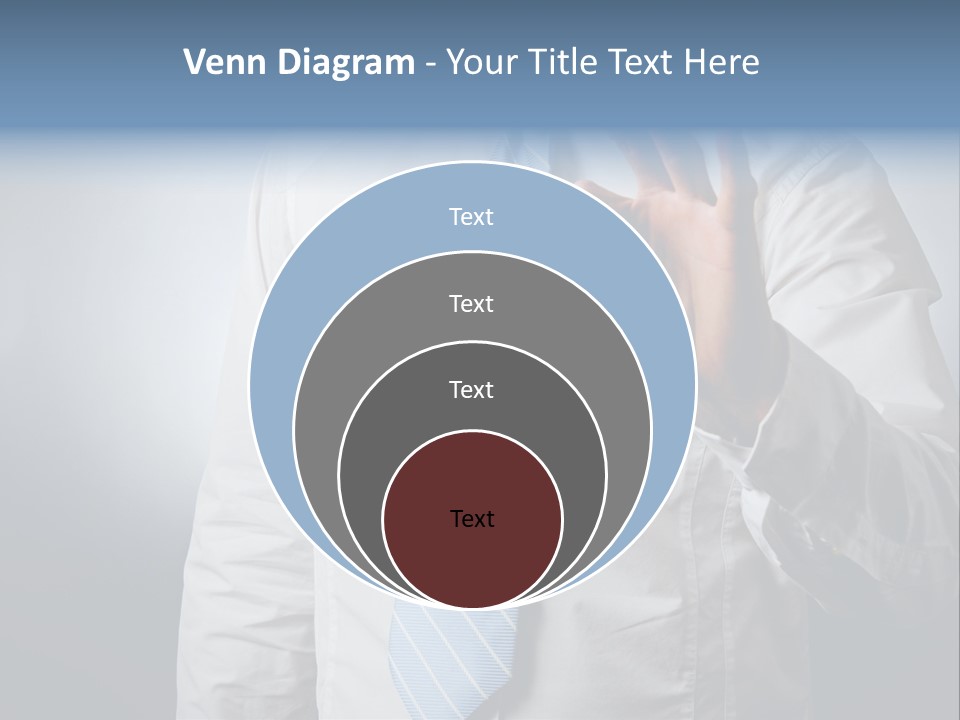 A Man In A White Shirt And Blue Tie Making The Vulcan Sign PowerPoint Template