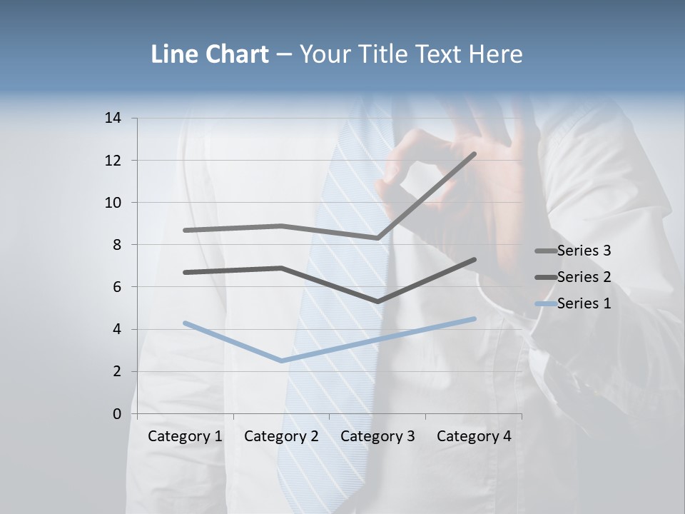 A Man In A White Shirt And Blue Tie Making The Vulcan Sign PowerPoint Template