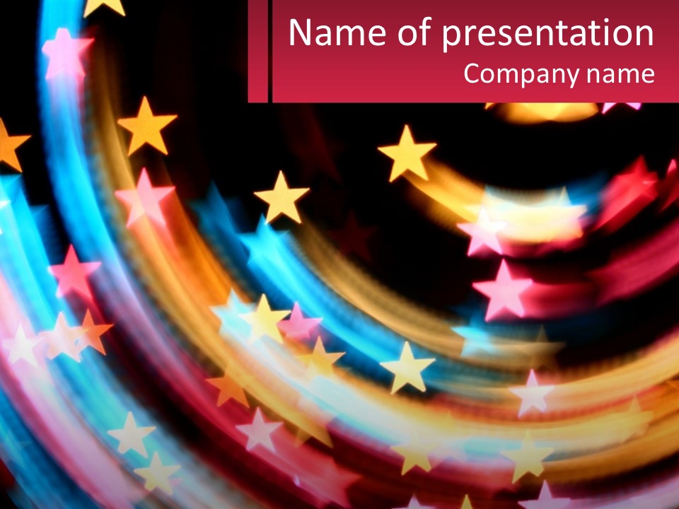 A Powerpoint Presentation With Stars On It PowerPoint Template