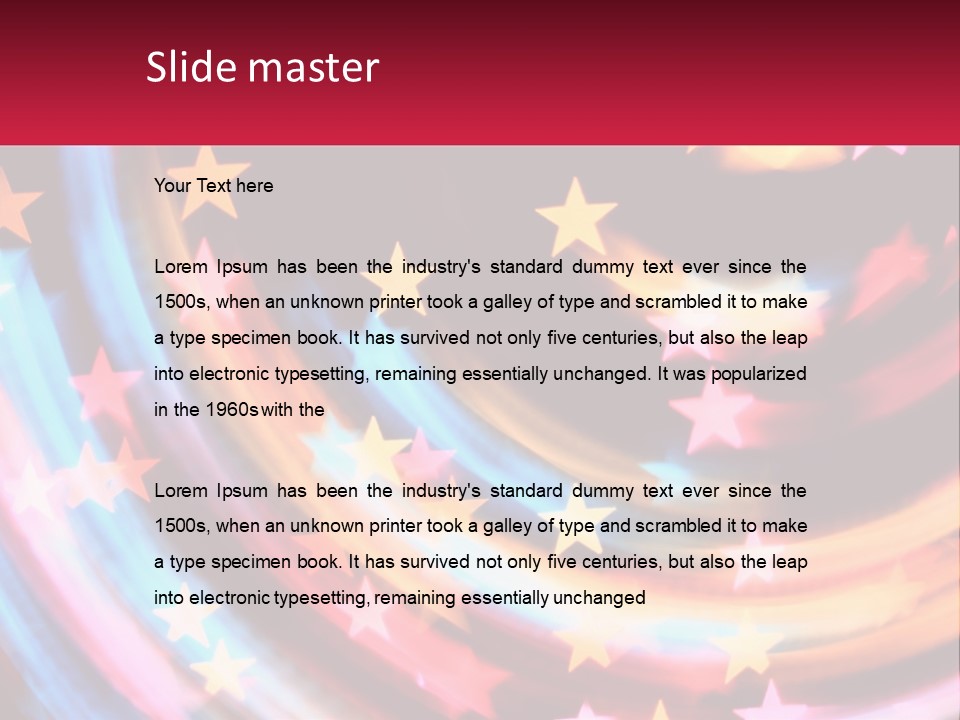 A Powerpoint Presentation With Stars On It PowerPoint Template