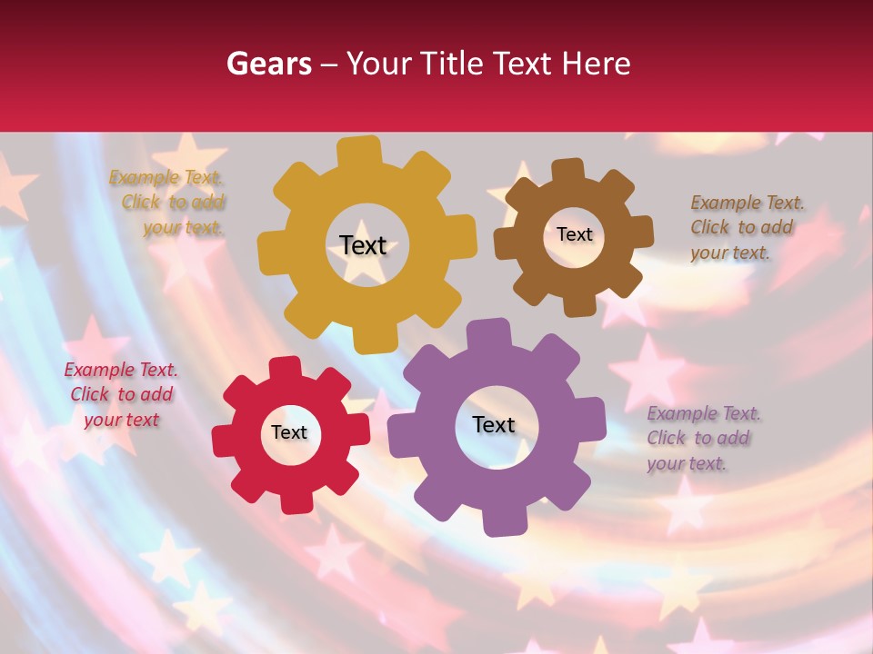 A Powerpoint Presentation With Stars On It PowerPoint Template