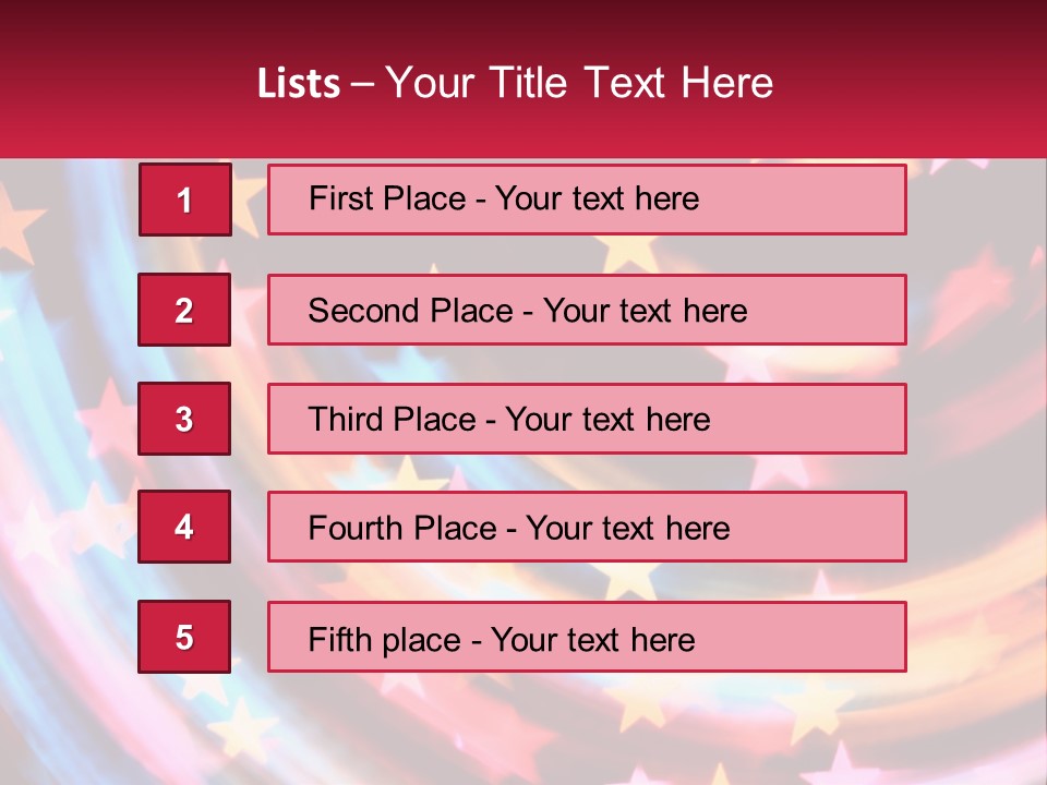 A Powerpoint Presentation With Stars On It PowerPoint Template