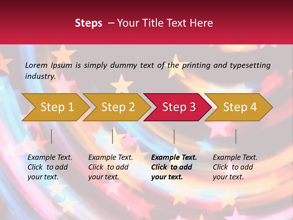 A Powerpoint Presentation With Stars On It PowerPoint Template