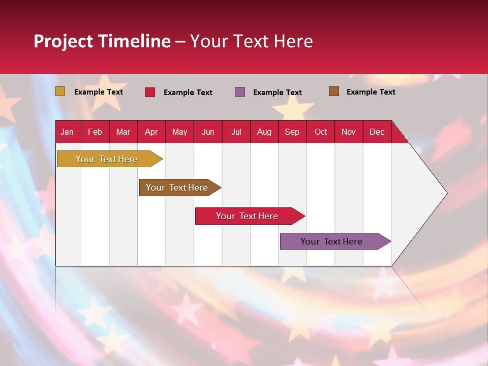 A Powerpoint Presentation With Stars On It PowerPoint Template