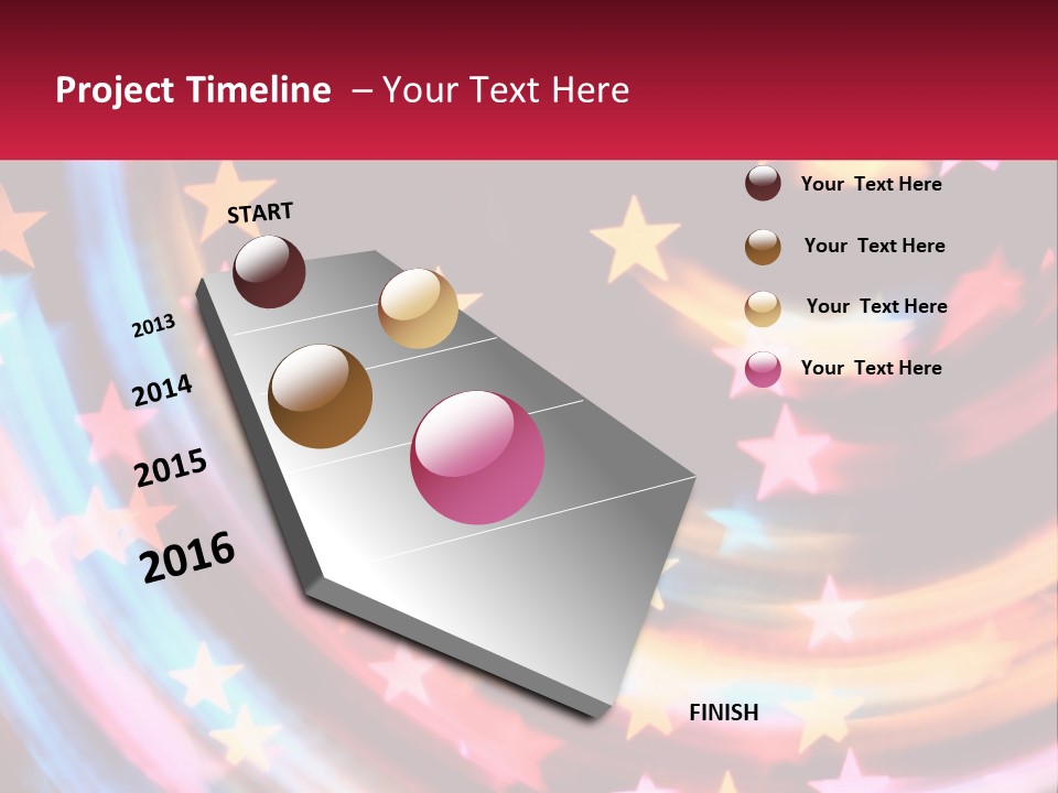 A Powerpoint Presentation With Stars On It PowerPoint Template