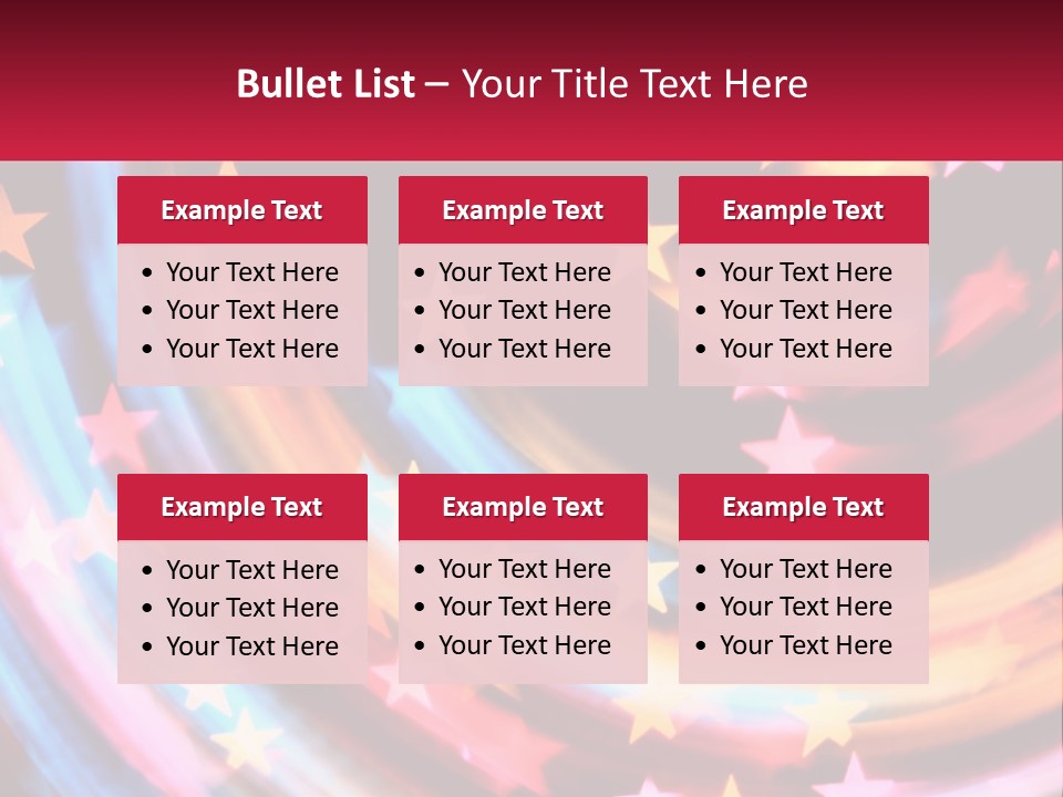 A Powerpoint Presentation With Stars On It PowerPoint Template