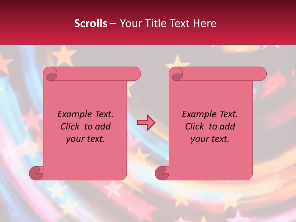 A Powerpoint Presentation With Stars On It PowerPoint Template