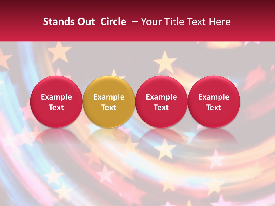 A Powerpoint Presentation With Stars On It PowerPoint Template