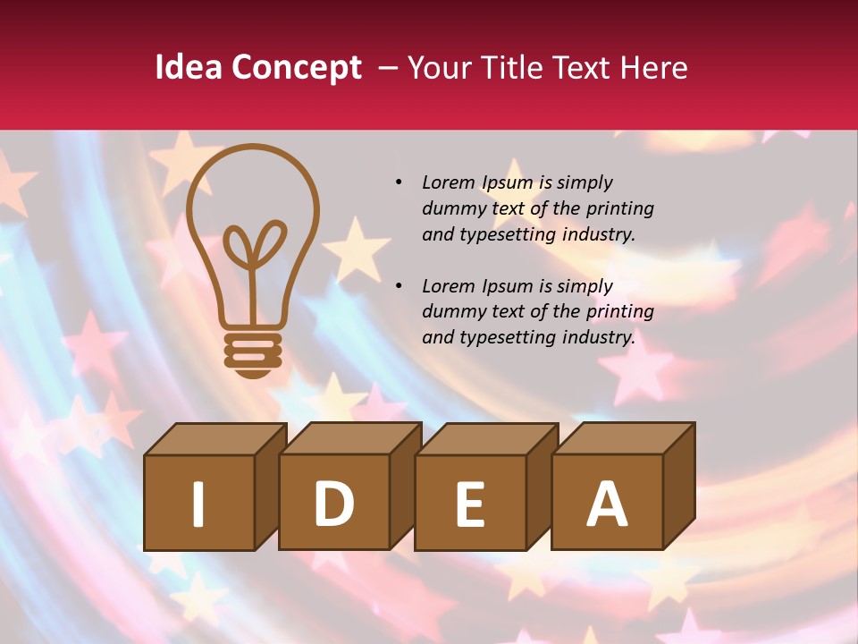 A Powerpoint Presentation With Stars On It PowerPoint Template