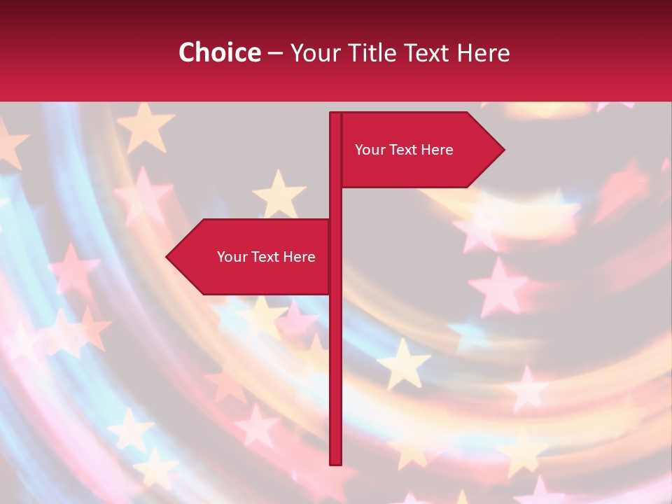 A Powerpoint Presentation With Stars On It PowerPoint Template