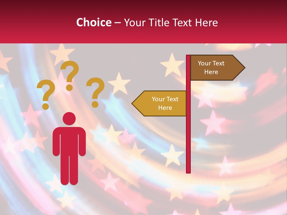 A Powerpoint Presentation With Stars On It PowerPoint Template