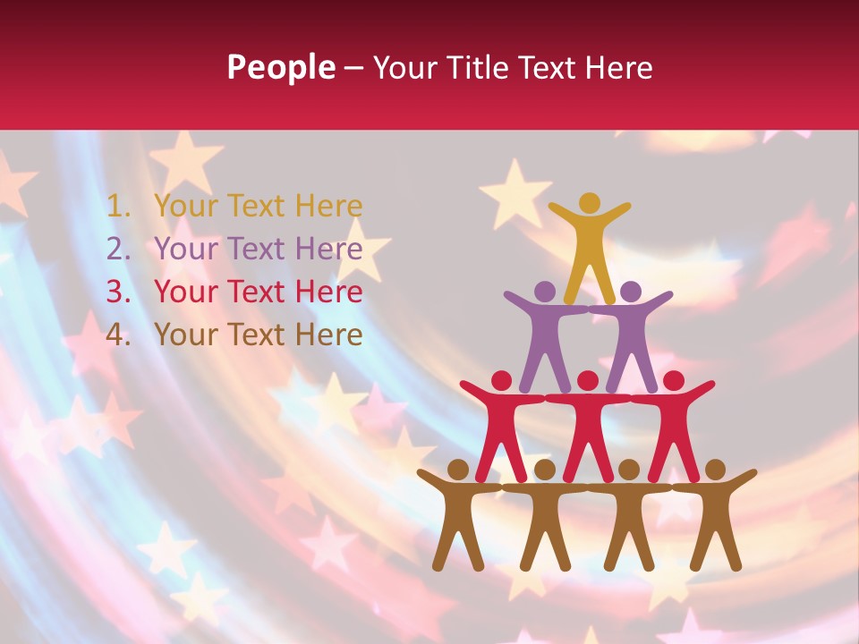 A Powerpoint Presentation With Stars On It PowerPoint Template