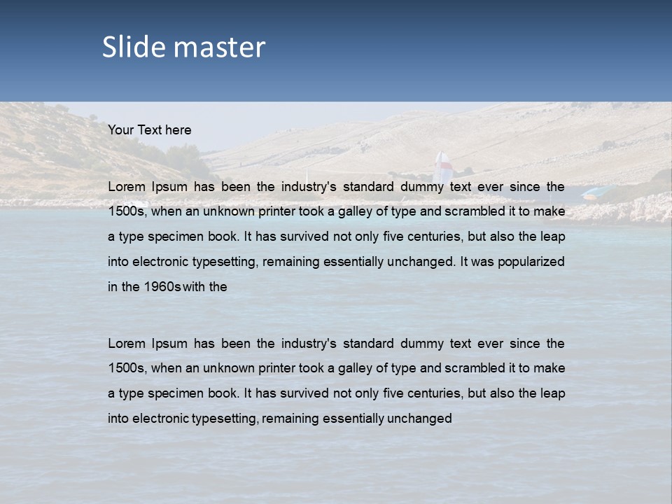 A Large Body Of Water With Boats In It PowerPoint Template