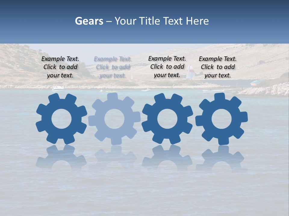 A Large Body Of Water With Boats In It PowerPoint Template