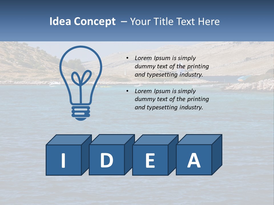 A Large Body Of Water With Boats In It PowerPoint Template