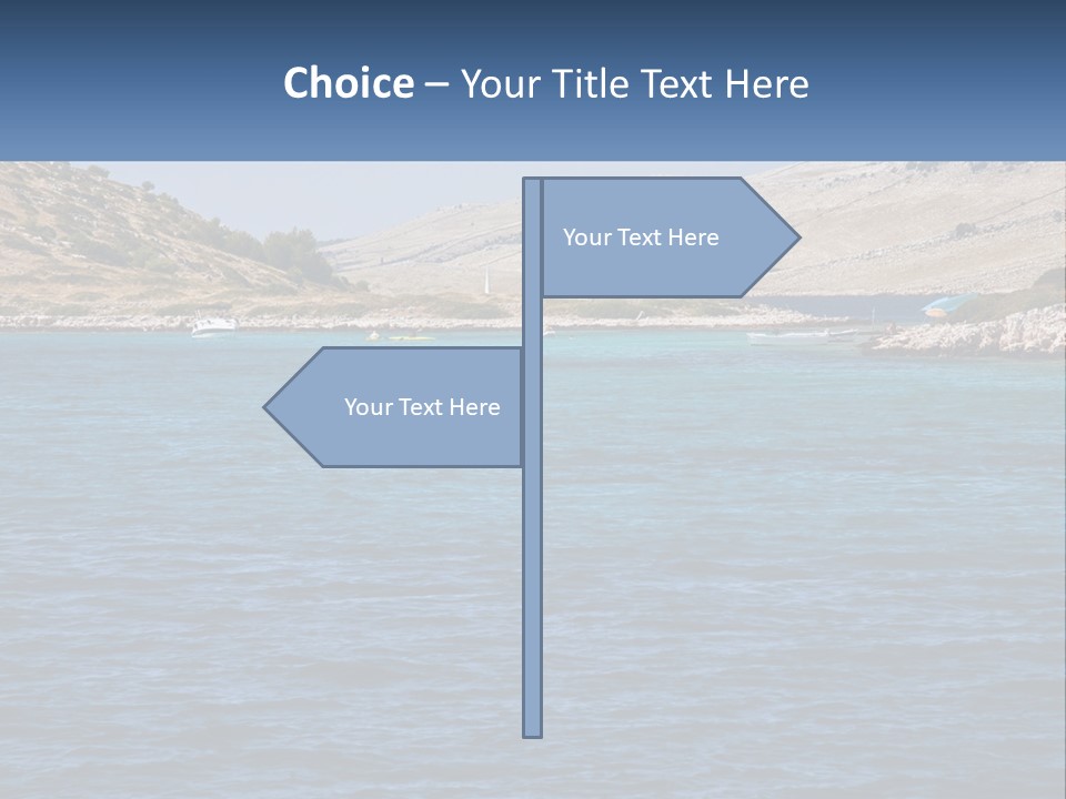 A Large Body Of Water With Boats In It PowerPoint Template