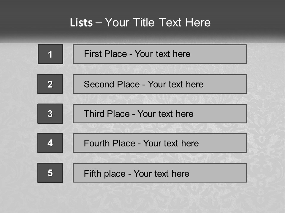 A Black And White Wallpaper With A Damask Pattern PowerPoint Template