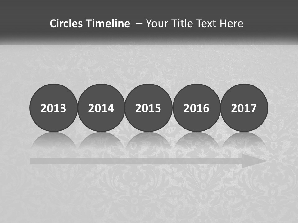 A Black And White Wallpaper With A Damask Pattern PowerPoint Template