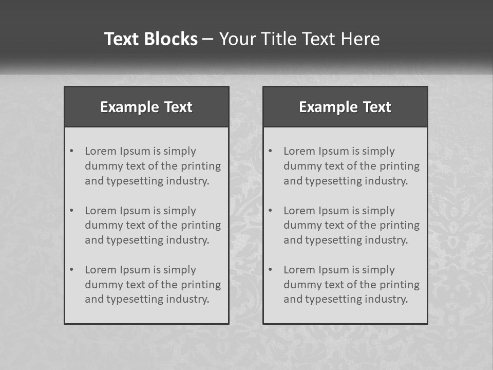 A Black And White Wallpaper With A Damask Pattern PowerPoint Template