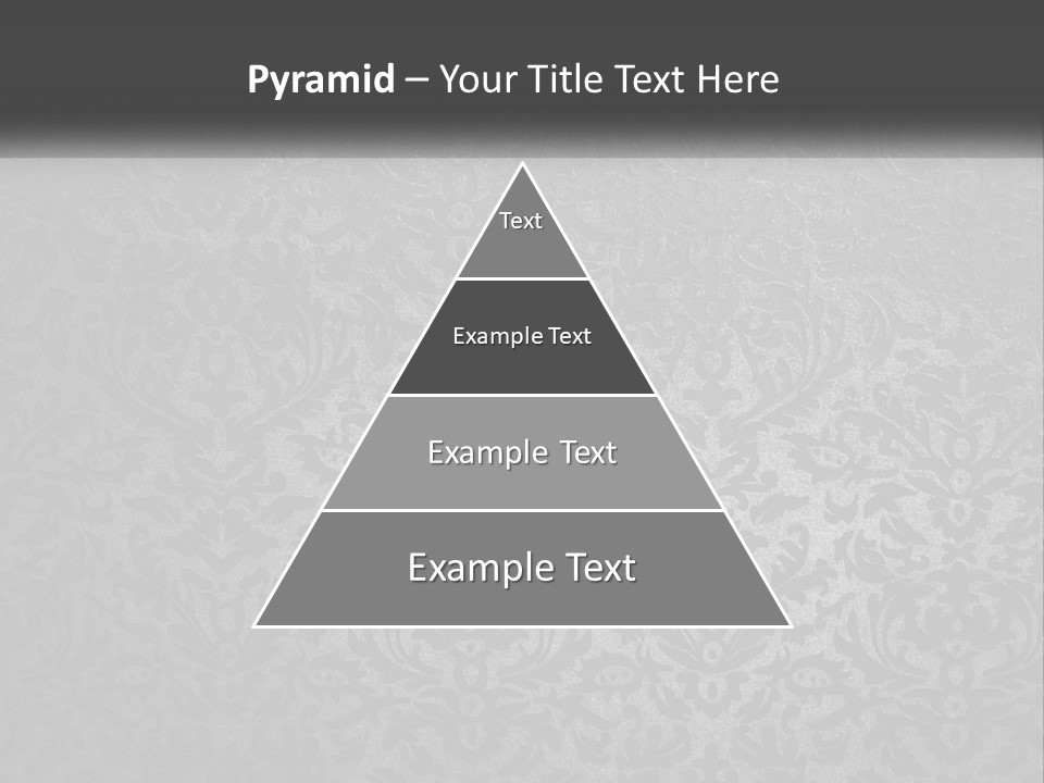 A Black And White Wallpaper With A Damask Pattern PowerPoint Template