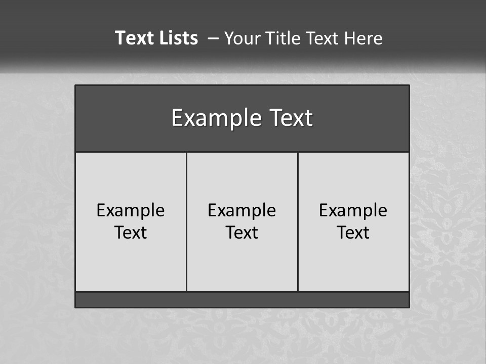 A Black And White Wallpaper With A Damask Pattern PowerPoint Template