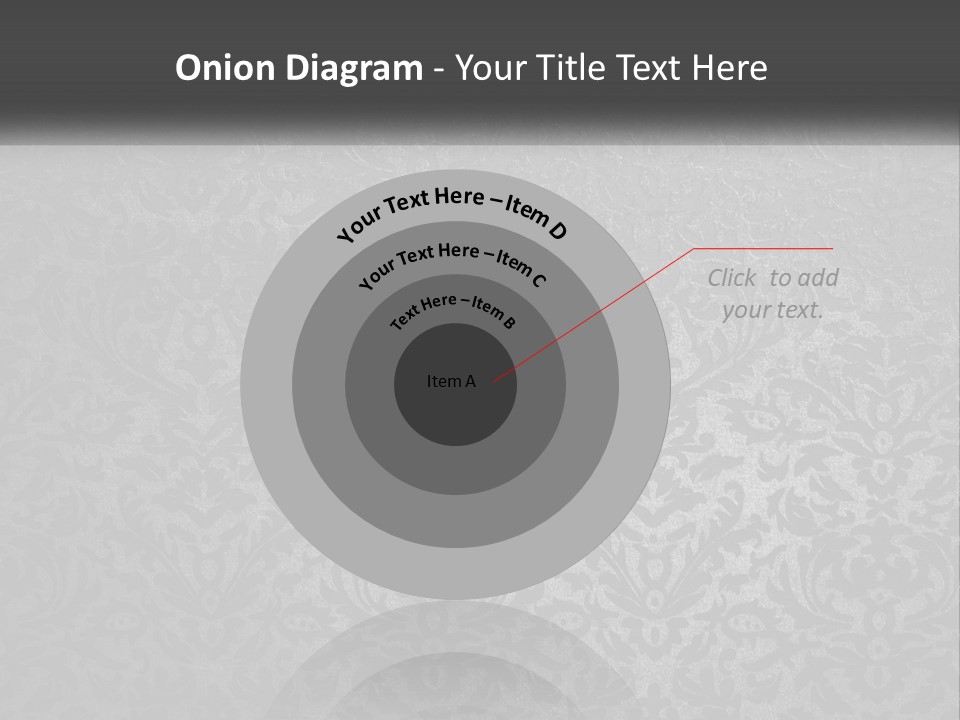 A Black And White Wallpaper With A Damask Pattern PowerPoint Template