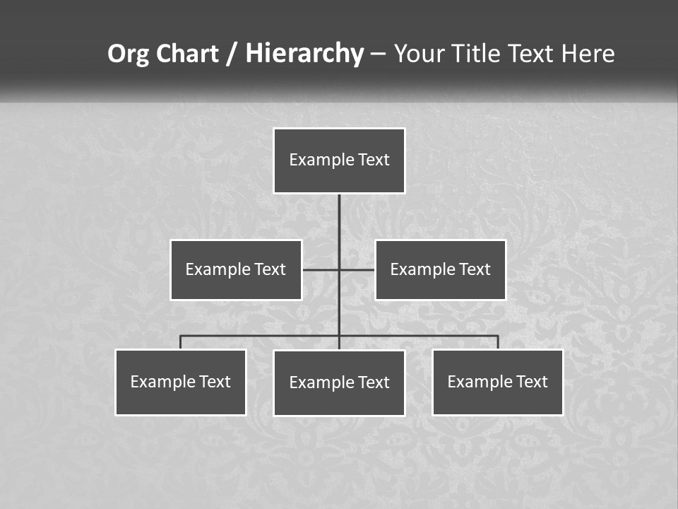 A Black And White Wallpaper With A Damask Pattern PowerPoint Template