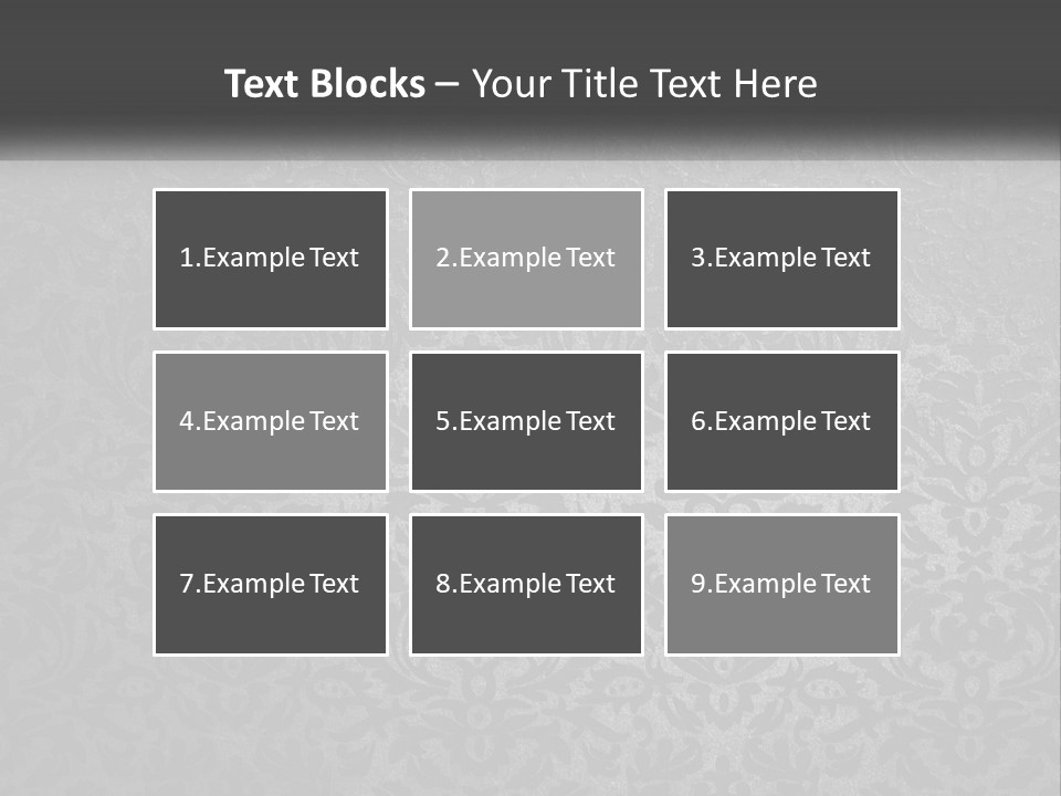 A Black And White Wallpaper With A Damask Pattern PowerPoint Template