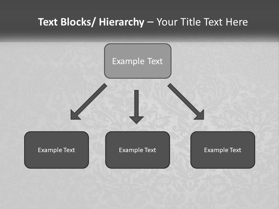 A Black And White Wallpaper With A Damask Pattern PowerPoint Template