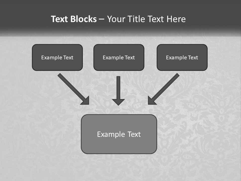 A Black And White Wallpaper With A Damask Pattern PowerPoint Template