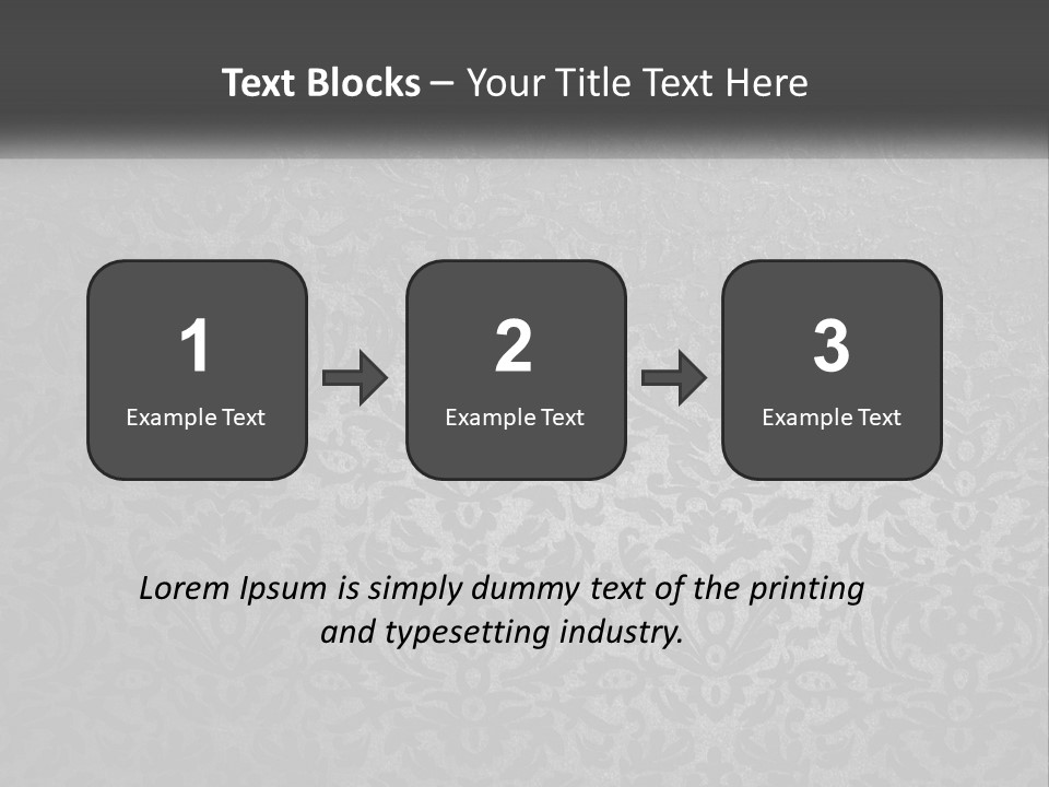 A Black And White Wallpaper With A Damask Pattern PowerPoint Template