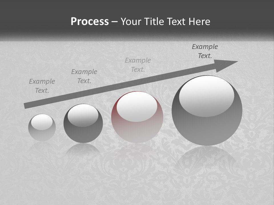 A Black And White Wallpaper With A Damask Pattern PowerPoint Template