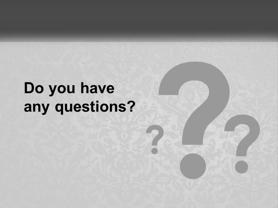 A Black And White Wallpaper With A Damask Pattern PowerPoint Template