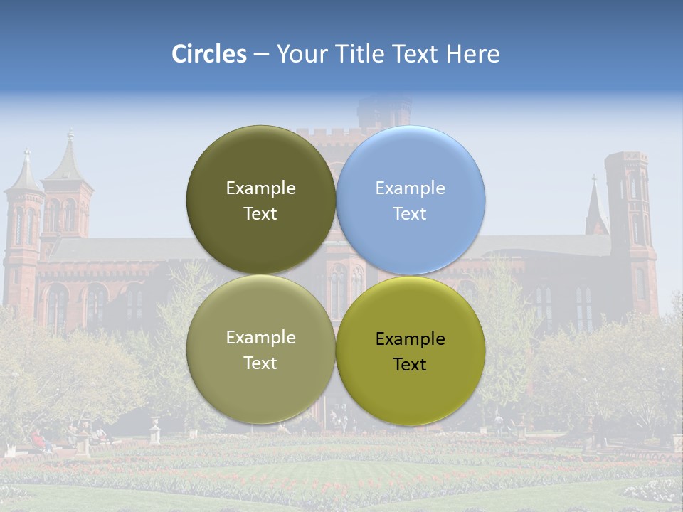 A Large Building With A Flag On Top Of It PowerPoint Template