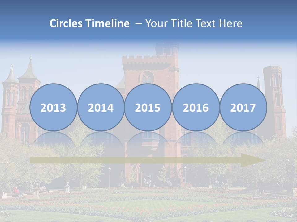 A Large Building With A Flag On Top Of It PowerPoint Template