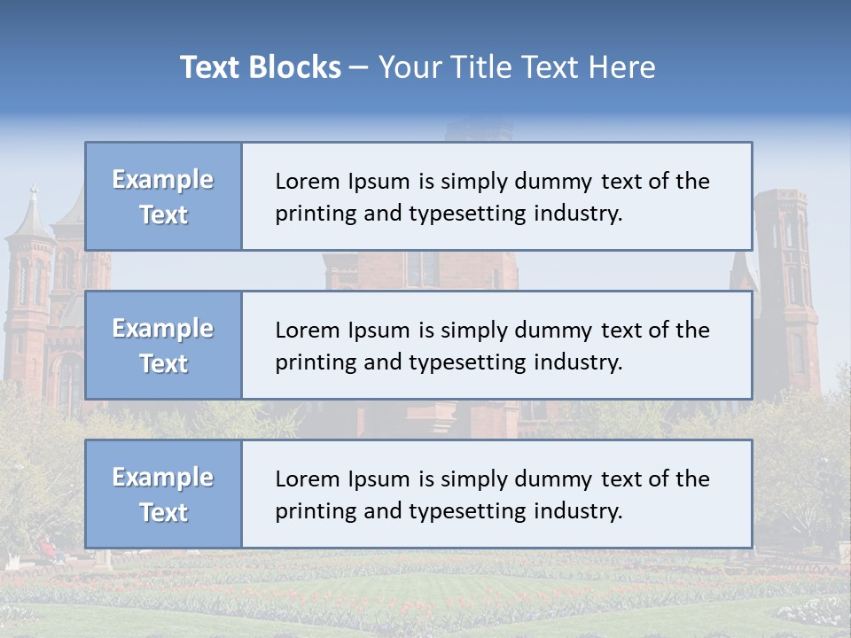 A Large Building With A Flag On Top Of It PowerPoint Template