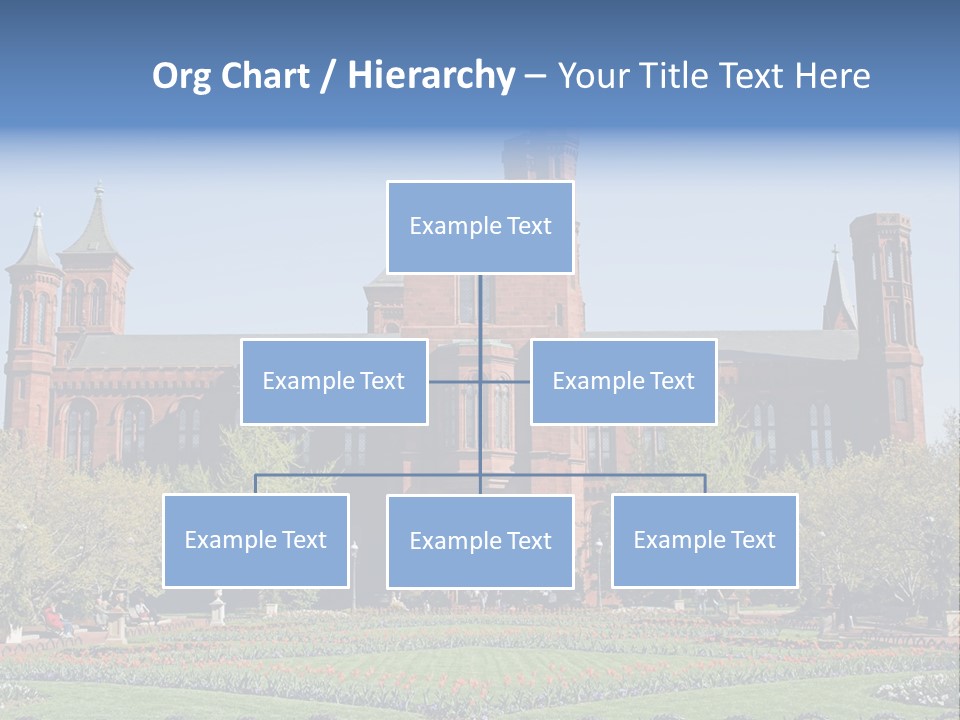 A Large Building With A Flag On Top Of It PowerPoint Template