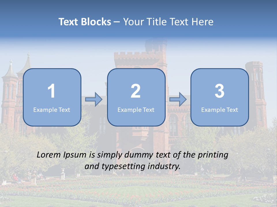 A Large Building With A Flag On Top Of It PowerPoint Template