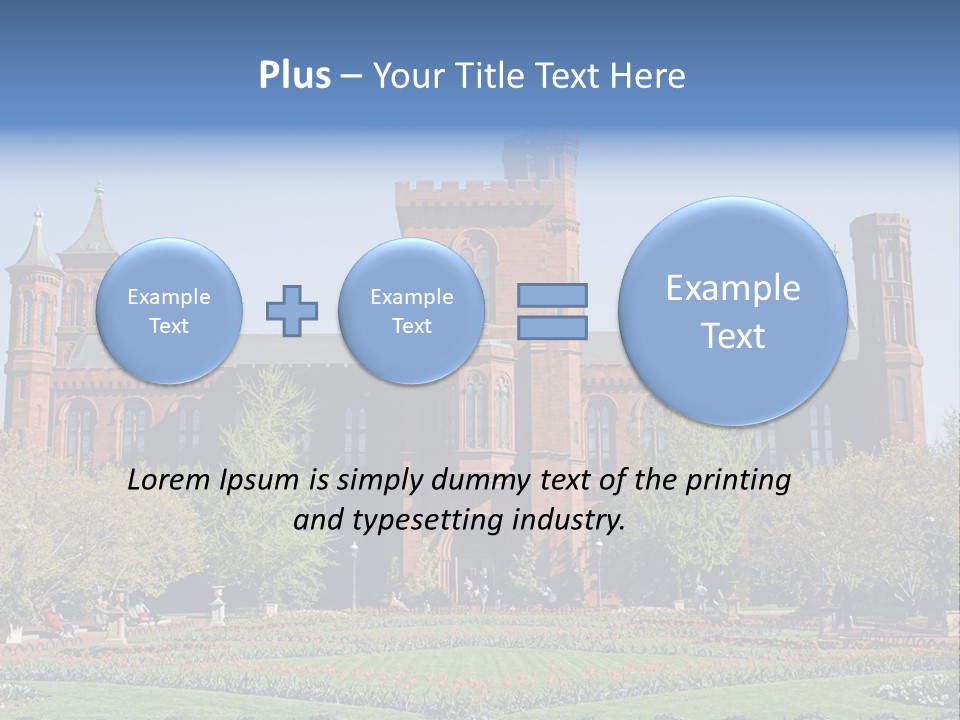 A Large Building With A Flag On Top Of It PowerPoint Template